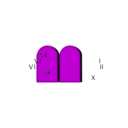 download Ten Commandments clipart image with 270 hue color