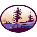 download Country Scene Redone clipart image with 180 hue color