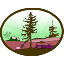 download Country Scene Redone clipart image with 270 hue color