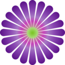 download Purple Daisy 20 clipart image with 0 hue color