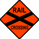 download Cautio Railway Crossing clipart image with 315 hue color