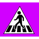 download Crossing Traffic Sign clipart image with 45 hue color