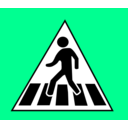 download Crossing Traffic Sign clipart image with 270 hue color
