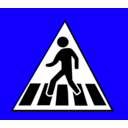 download Crossing Traffic Sign clipart image with 0 hue color
