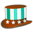 download 4th July Hat clipart image with 180 hue color