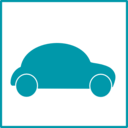 download Eco Green Car Icon clipart image with 90 hue color