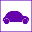 download Eco Green Car Icon clipart image with 180 hue color