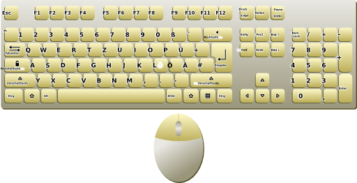 Keyboard German Layout And Mouse 8212 Top Down View