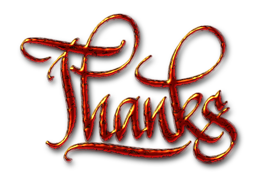 Thanks Textured Digital Calligraphy