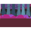 download Forest Scene clipart image with 180 hue color