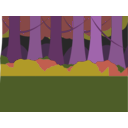 download Forest Scene clipart image with 270 hue color
