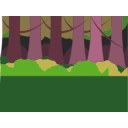 download Forest Scene clipart image with 315 hue color