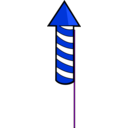download Rocket Fireworks clipart image with 225 hue color