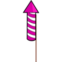 download Rocket Fireworks clipart image with 315 hue color