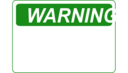Warning Blank Green