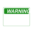 Warning Blank Green