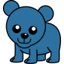 download Bear clipart image with 180 hue color