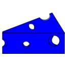 download Cheese clipart image with 180 hue color