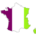 download Colored Map Of France clipart image with 90 hue color