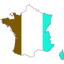 download Colored Map Of France clipart image with 180 hue color