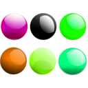 download Glossy Balls clipart image with 90 hue color