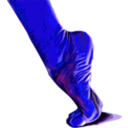 download Foot In Motion clipart image with 225 hue color