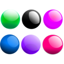 download Glossy Balls clipart image with 270 hue color