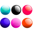 download Glossy Balls clipart image with 315 hue color