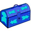 download Treasure Chest clipart image with 180 hue color