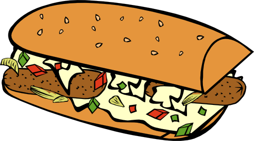 Fast Food Breakfast Sub Sandwich