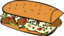 Fast Food Breakfast Sub Sandwich