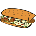 Fast Food Breakfast Sub Sandwich