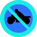 download No Motorbikes clipart image with 180 hue color