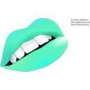 download Lips clipart image with 180 hue color