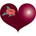 download Red Heart clipart image with 0 hue color