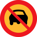 No Cars Sign