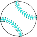 download Baseball clipart image with 180 hue color