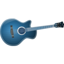 download Guitar clipart image with 180 hue color
