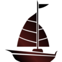 download Simple Sailboat clipart image with 315 hue color