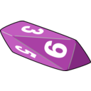 download Dice clipart image with 90 hue color