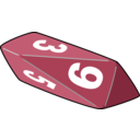 download Dice clipart image with 135 hue color