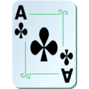 download Ornamental Deck Ace Of Clubs clipart image with 135 hue color