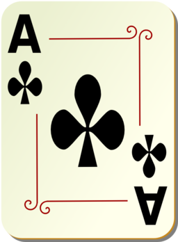 Ornamental Deck Ace Of Clubs