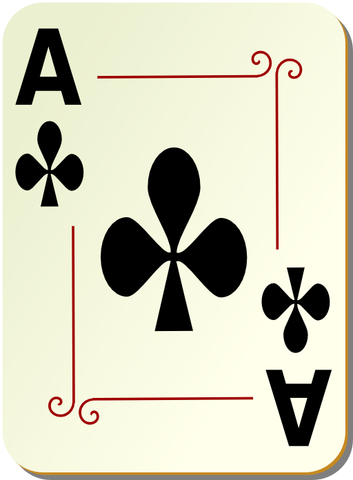 Ornamental Deck Ace Of Clubs
