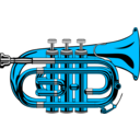 download Pocket Trumpet clipart image with 135 hue color