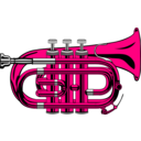 download Pocket Trumpet clipart image with 270 hue color
