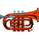 download Pocket Trumpet clipart image with 315 hue color