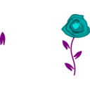 download Red Rose clipart image with 180 hue color