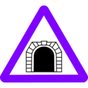 download Roadsign Tunnel clipart image with 270 hue color