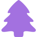 download Christmas Tree Icon clipart image with 180 hue color